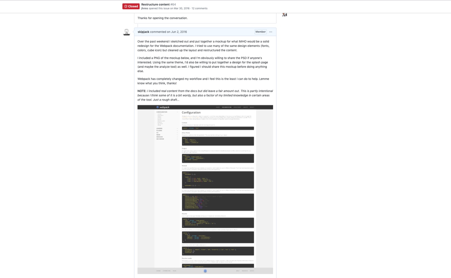 webpack comment